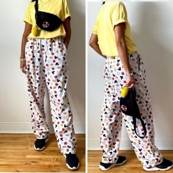 DISNEY Store VTG Mickey Mouse Drawstring Women’s Pants Size Small. - Picture 1 of 11